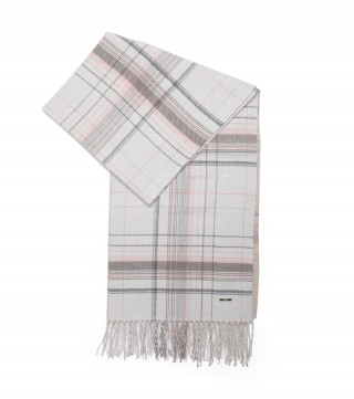 SCARF WITH CHECK DETAILS (65X180) 