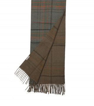 SCARF WITH CHECK DETAILS (65X180) 