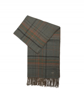 SCARF WITH CHECK DETAILS (65X180) 
