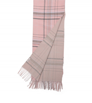 SCARF WITH CHECK DETAILS (65X180) 
