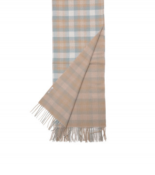 SCARF WITH CHECK DETAILS (65X180) 