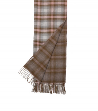 SCARF WITH CHECK DETAILS (65X180) 