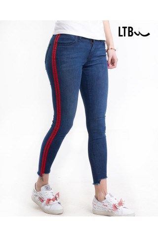 LONIA RED STRIPED JEANS 
