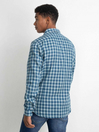 Men Shirt Long Sleeve Check 