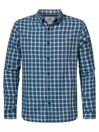 Men Shirt Long Sleeve Check 