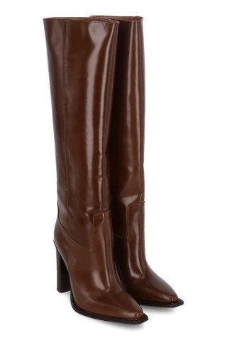 Woman Leather Long Boots 