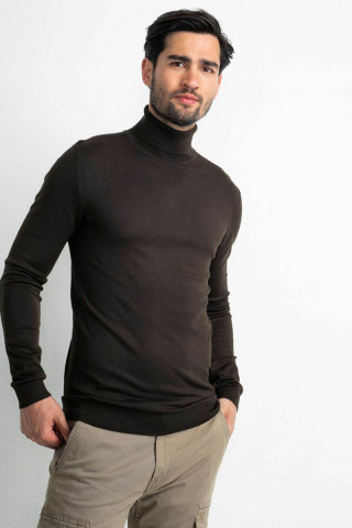 Men Knitwear Collar Basic 