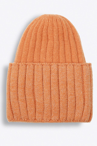 KNITTED CAP PLAIN COLOR LUREX 