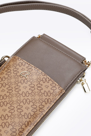 DREAMWORLD MONOGRAM PHONE BAG WITH ZIPPER POCKET 