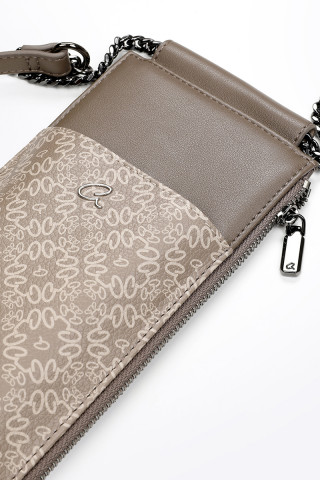DREAMWORLD MONOGRAM PHONE BAG WITH ZIPPER POCKET 