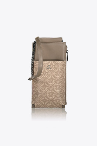 DREAMWORLD MONOGRAM PHONE BAG WITH ZIPPER POCKET 