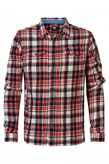 Men Shirt Long Sleeve Check 