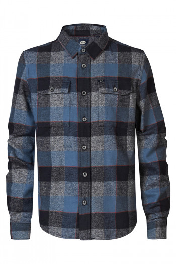 Men Shirt Long Sleeve Check 