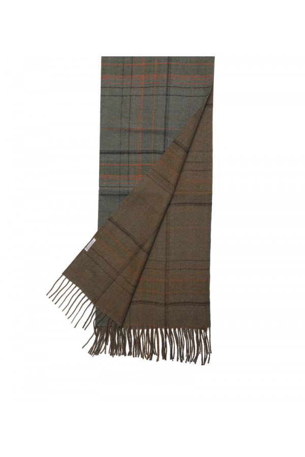 SCARF WITH CHECK DETAILS (65X180) 