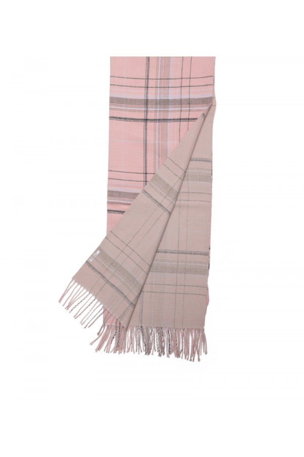 SCARF WITH CHECK DETAILS (65X180) 