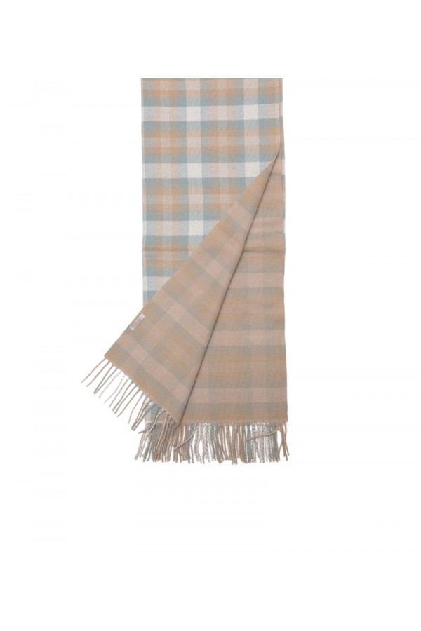 SCARF WITH CHECK DETAILS (65X180) 