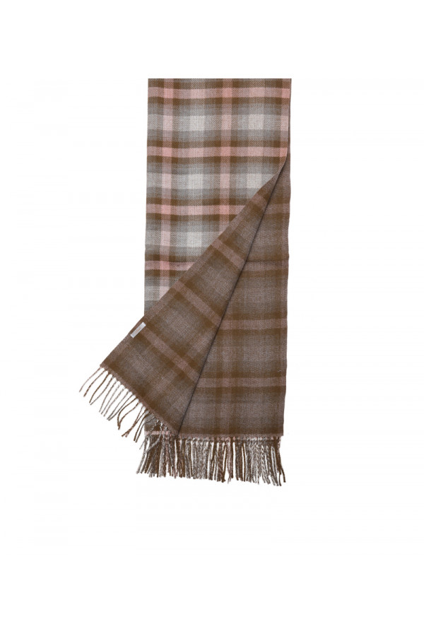 SCARF WITH CHECK DETAILS (65X180) 
