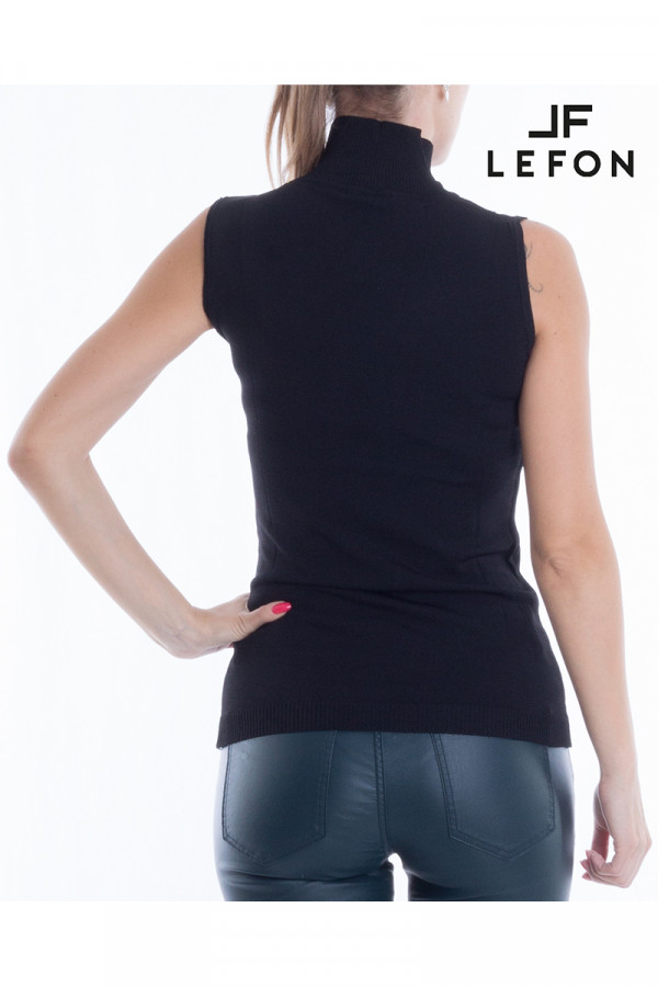 70412 SLEEVELESS TURTLENECK SWEATER 