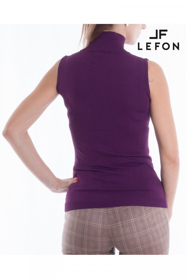 70412 SLEEVELESS TURTLENECK SWEATER 