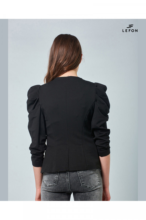 130123 PUFF SLEEVE COTTON JACKET 