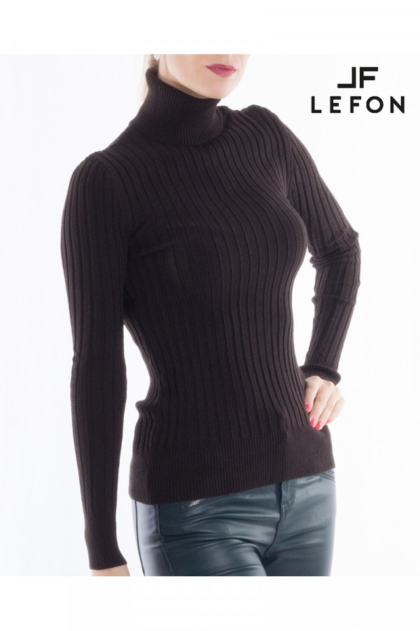 190209 RIBBED KNIT TURTLE NECK TOP 