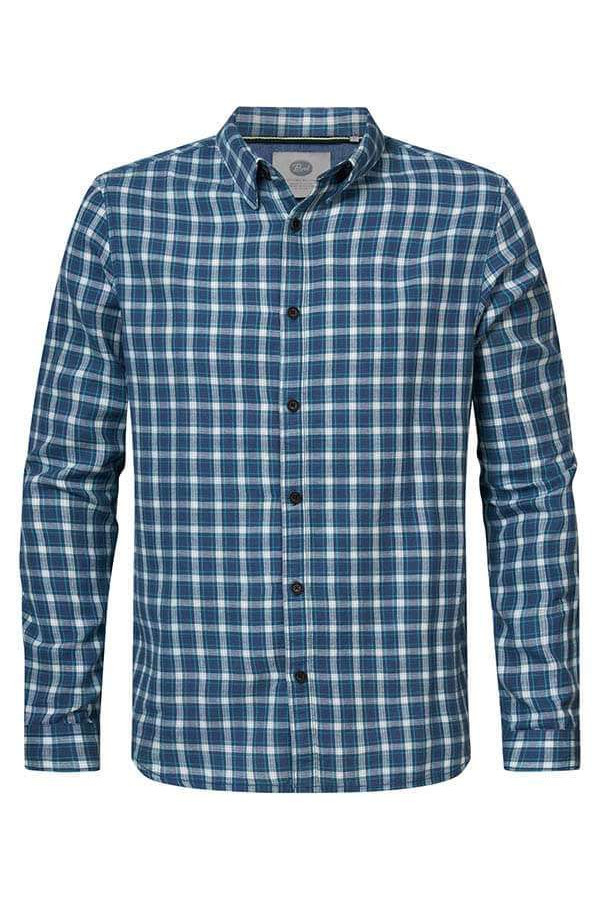 Men Shirt Long Sleeve Check 
