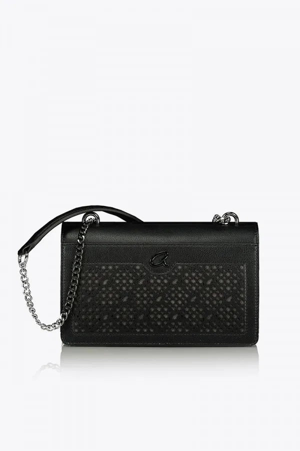 SIENNA BAG PERFORATED DESIGN CHAIN STRAP 