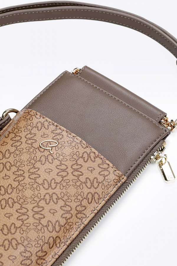 DREAMWORLD MONOGRAM PHONE BAG WITH ZIPPER POCKET 