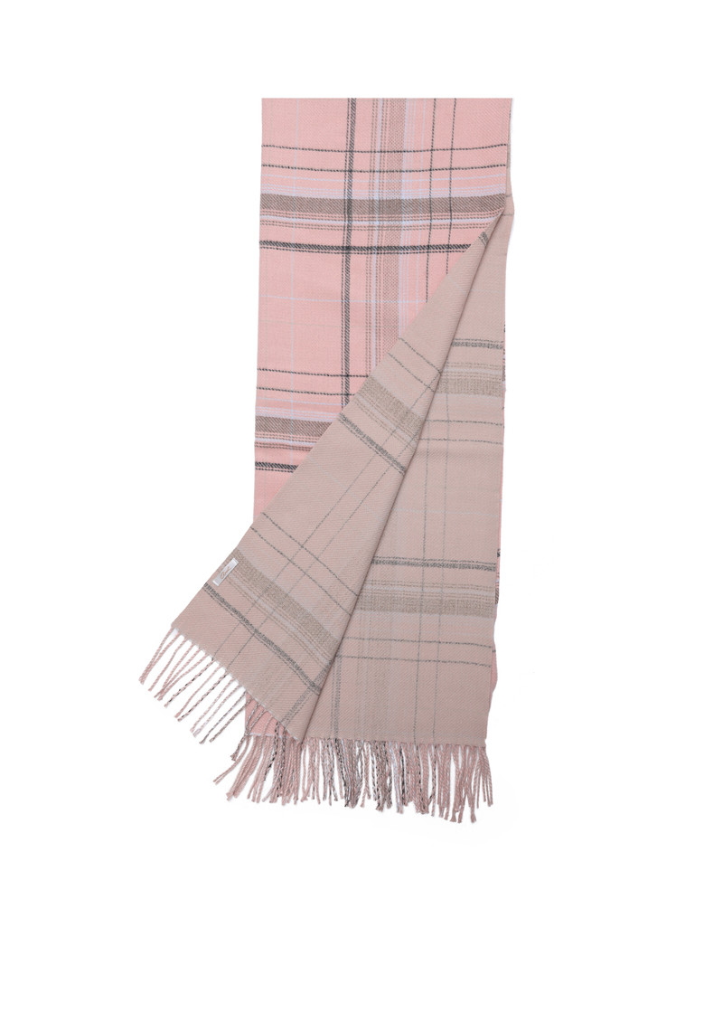 SCARF WITH CHECK DETAILS (65X180) 