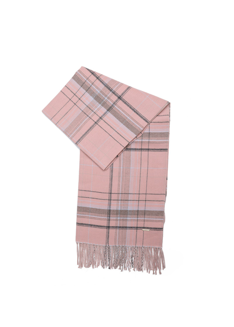 SCARF WITH CHECK DETAILS (65X180) 