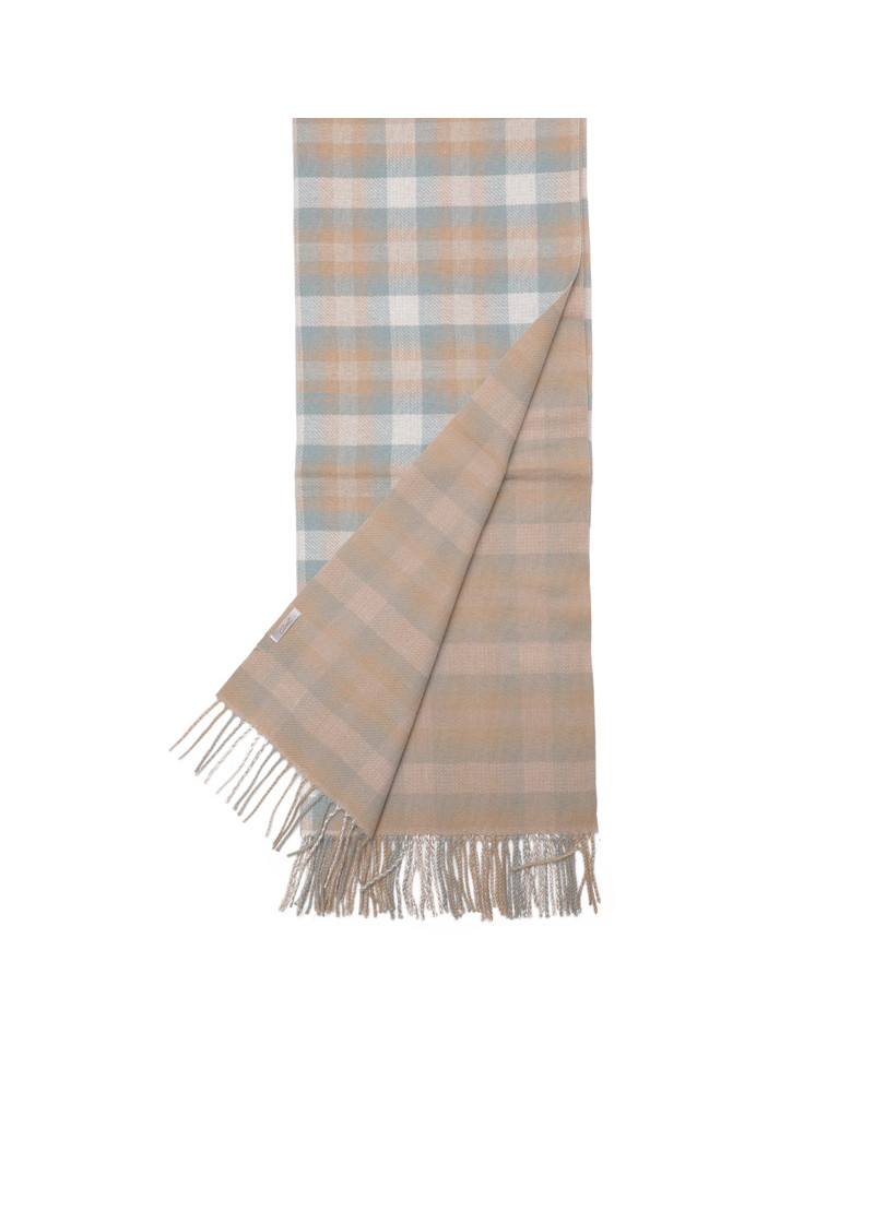 SCARF WITH CHECK DETAILS (65X180) 