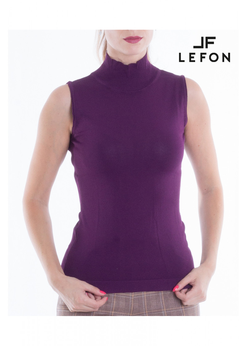 70412 SLEEVELESS TURTLENECK SWEATER 