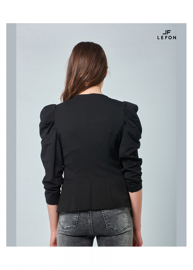 130123 PUFF SLEEVE COTTON JACKET 