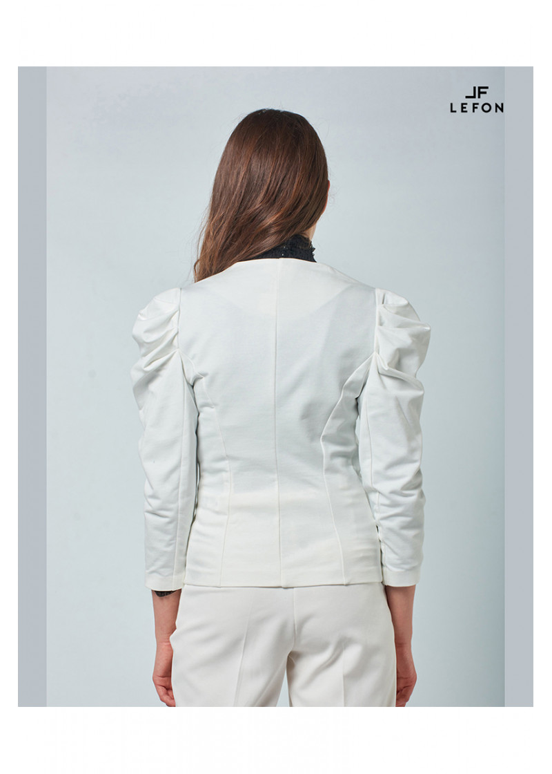 130123 PUFF SLEEVE COTTON JACKET 