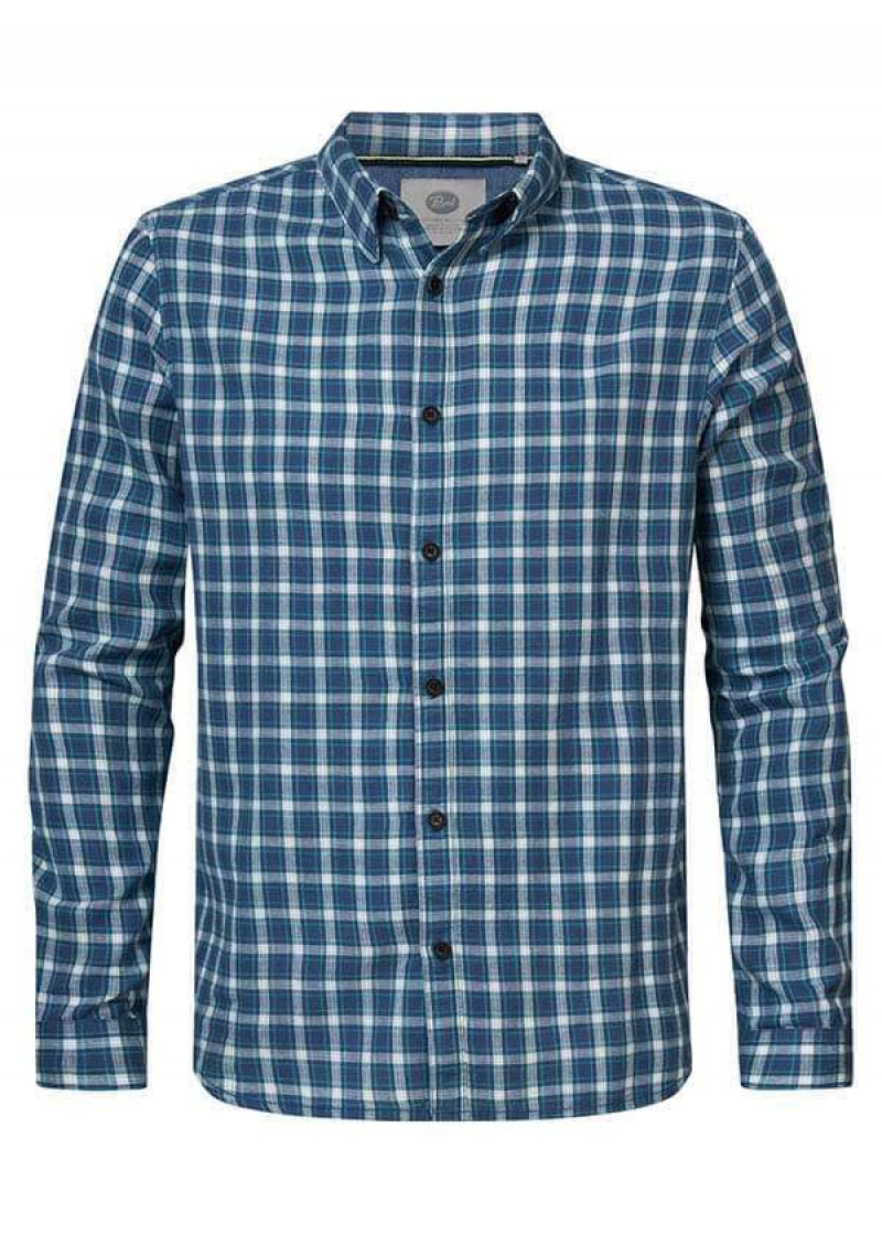 Men Shirt Long Sleeve Check 