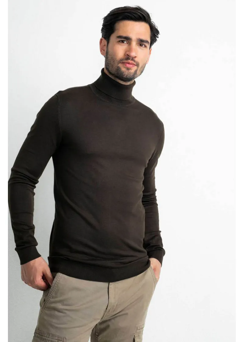 Men Knitwear Collar Basic 