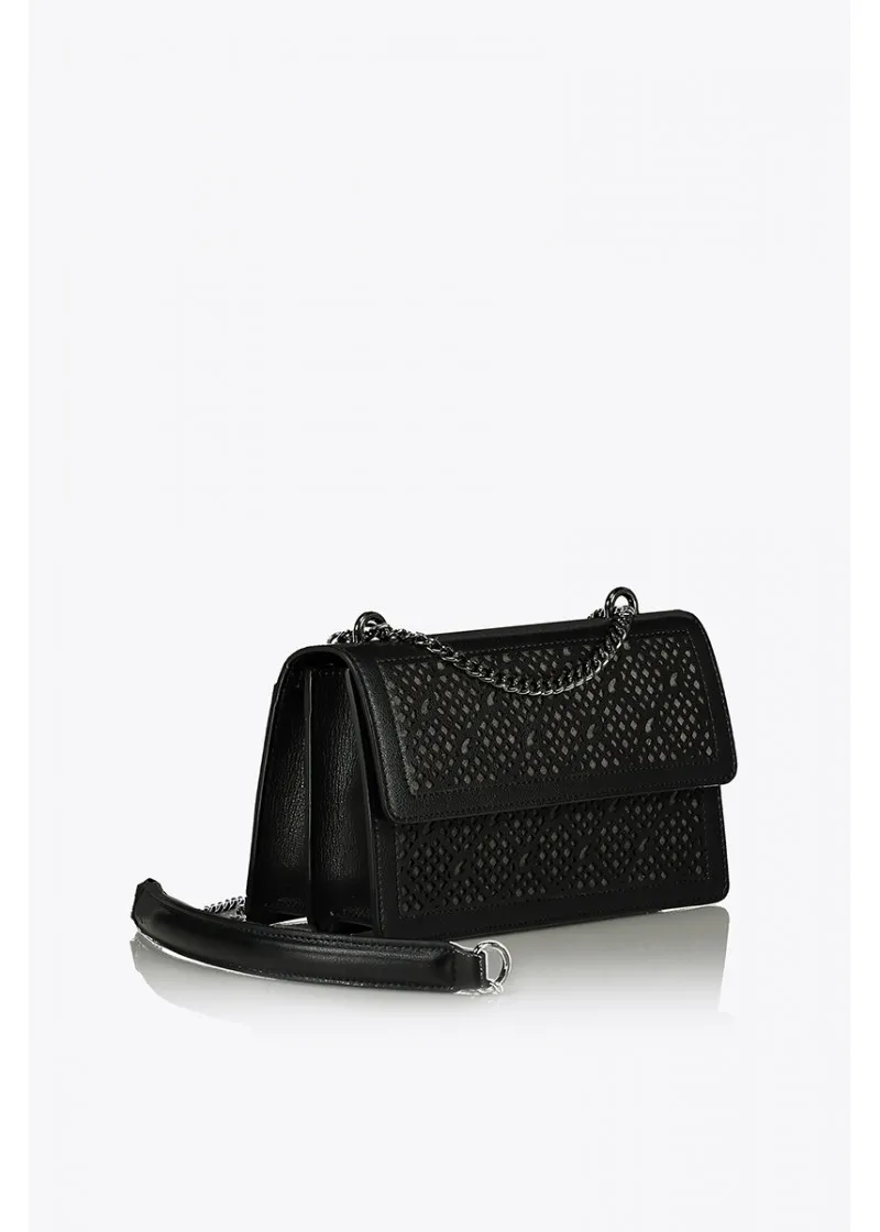 SIENNA BAG PERFORATED DESIGN CHAIN STRAP 