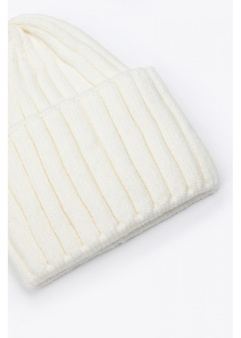 KNITTED CAP PLAIN COLOR LUREX 