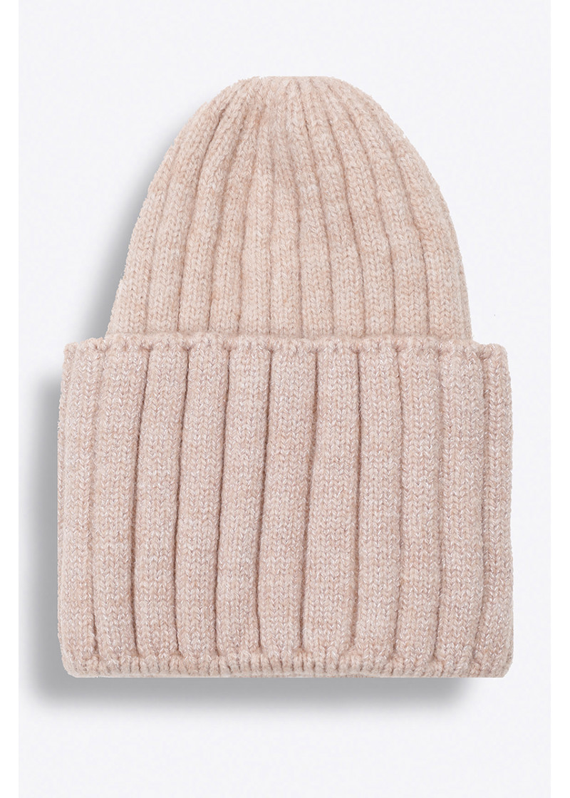 KNITTED CAP PLAIN COLOR LUREX 