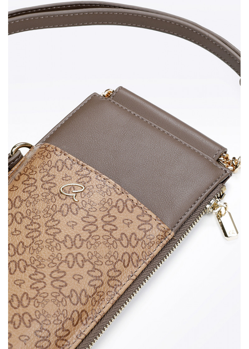 DREAMWORLD MONOGRAM PHONE BAG WITH ZIPPER POCKET 