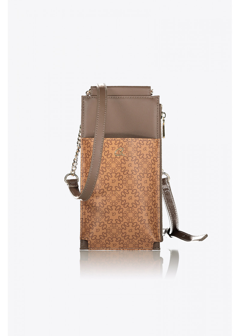 DREAMWORLD MONOGRAM PHONE BAG WITH ZIPPER POCKET 