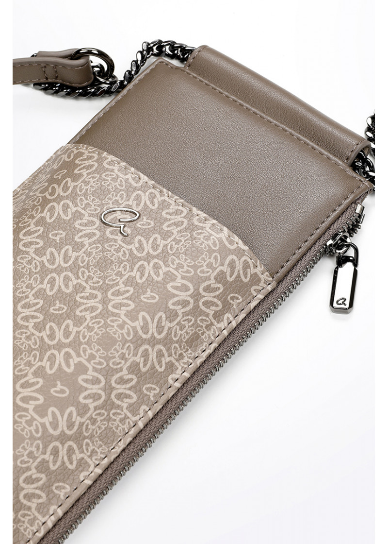 DREAMWORLD MONOGRAM PHONE BAG WITH ZIPPER POCKET 
